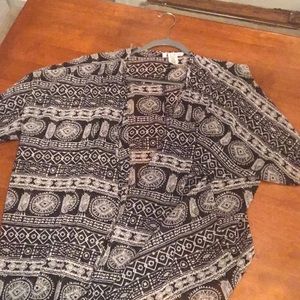 Black and white kimono